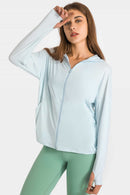 Stay Cozy and Stylish with the Zip Up Dropped Shoulder Hooded Sports Jacket at Burkesgarb