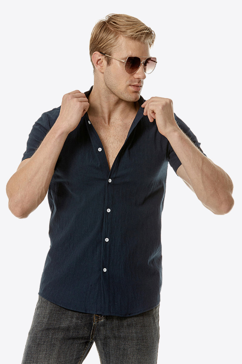 "Classic and Versatile: Button Down Short Sleeve Shirts by Burkesgarb | Stylish Men's Fashion"