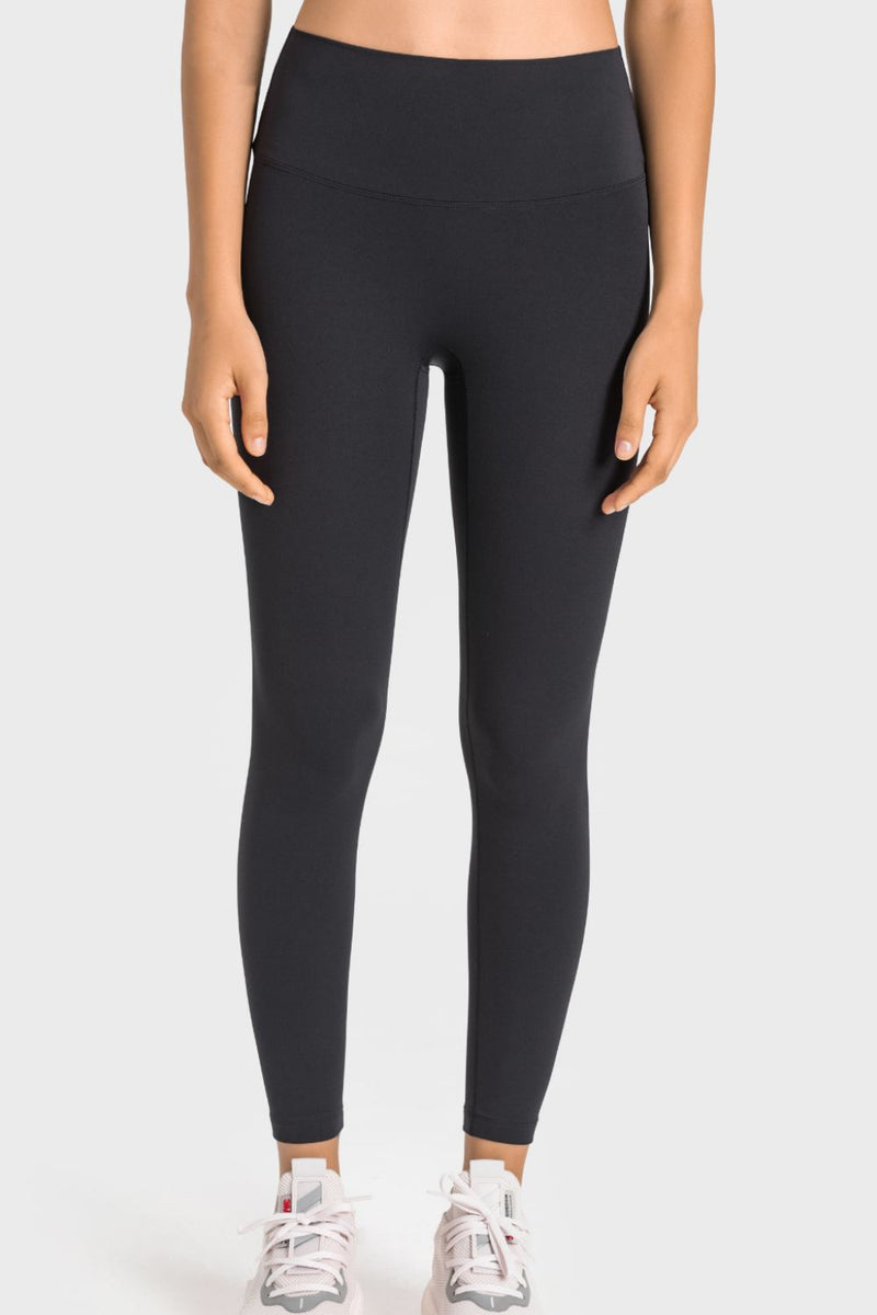 Experience Comfort and Style with High-Rise Wide Waistband Yoga Leggings at Burkesgarb