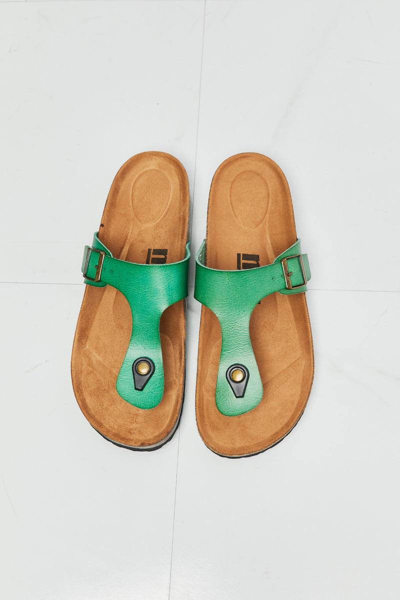 Embrace Comfort and Style with Green T-Strap Flip-Flops