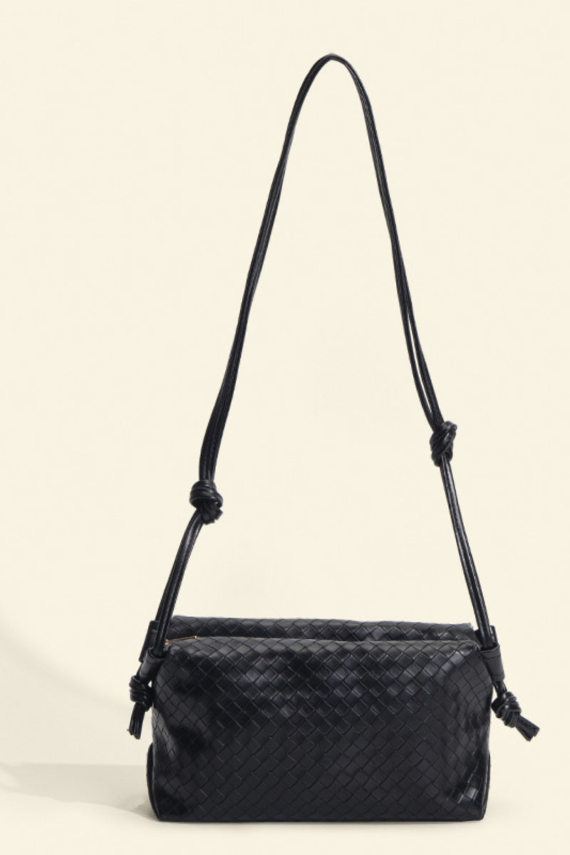 Embrace Chic Simplicity with the Leather Knot Detail Shoulder Bag at Burkesgarb