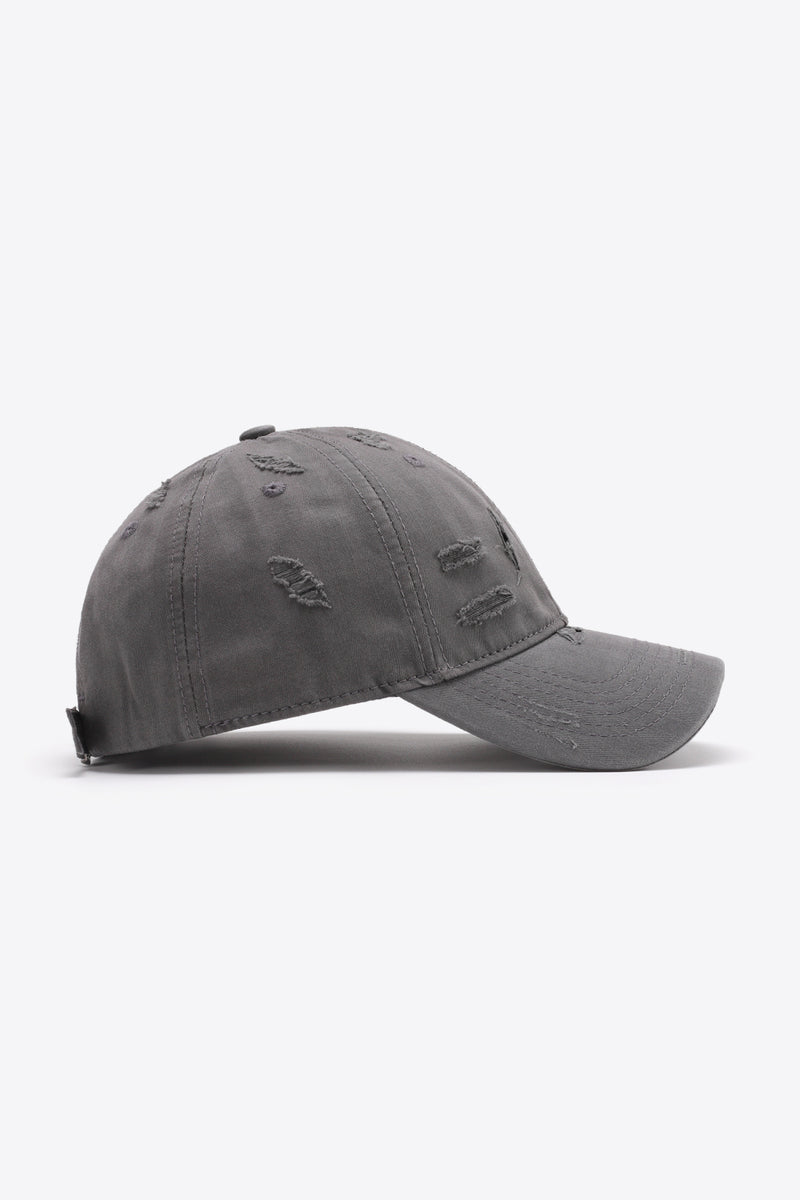 "Cool and Casual: Distressed Adjustable Baseball Cap by Burkesgarb | Trendy and Comfortable Headwear"