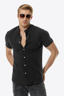 "Classic and Versatile: Button Down Short Sleeve Shirts by Burkesgarb | Stylish Men's Fashion"