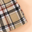 Roar into Style with our Kids Plaid Dinosaur Tee and Shorts Set