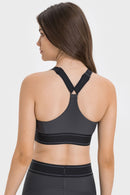 Stay Supported and Stylish with our Contrast Sports Bra | Burkesgarb