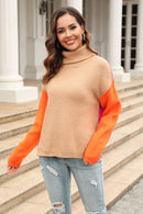 Stay Warm and Stylish with the Turtleneck Slit Sweater at Burkesgarb