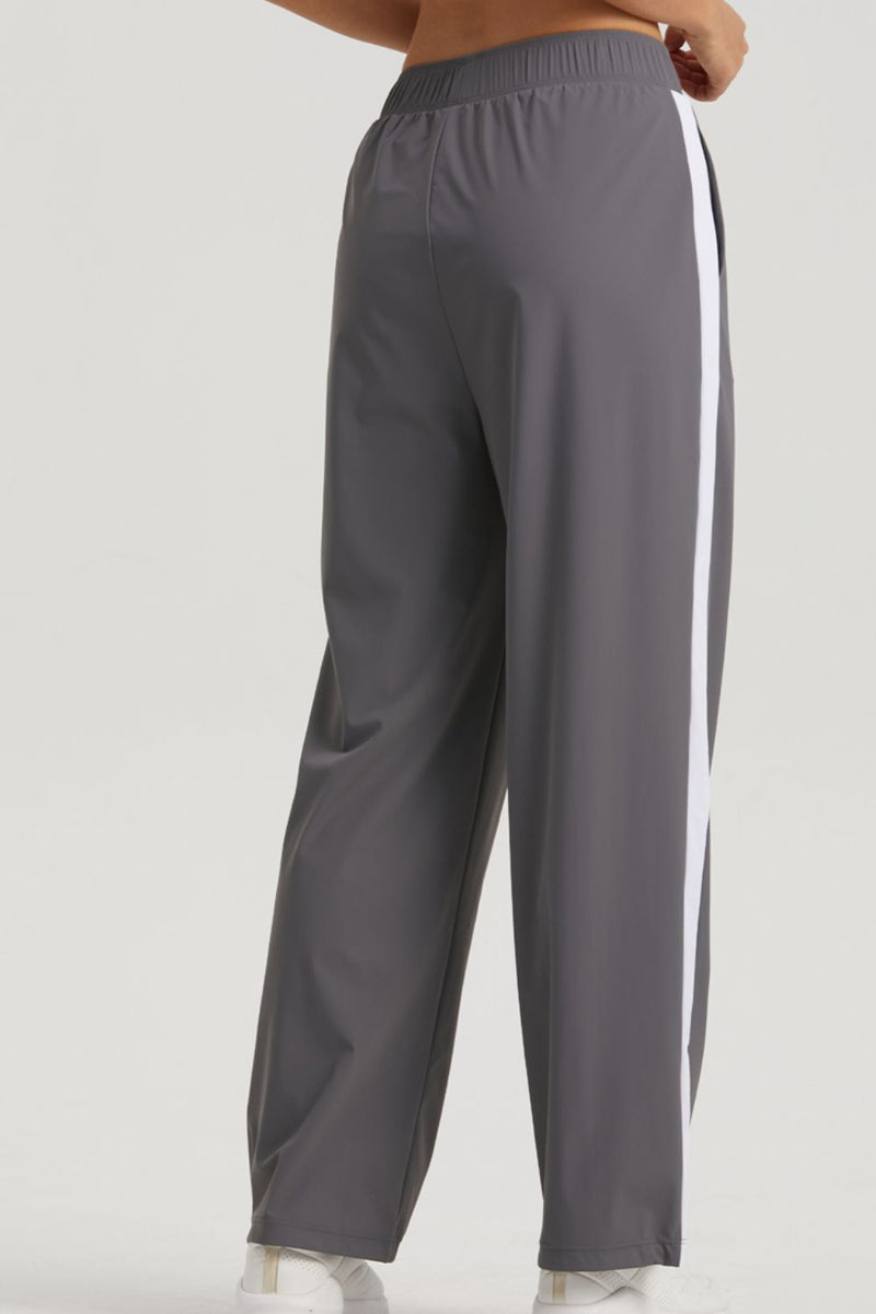 Stay Stylish and Active with Side Stripe Elastic Waist Sports Pants | Burkesgarb