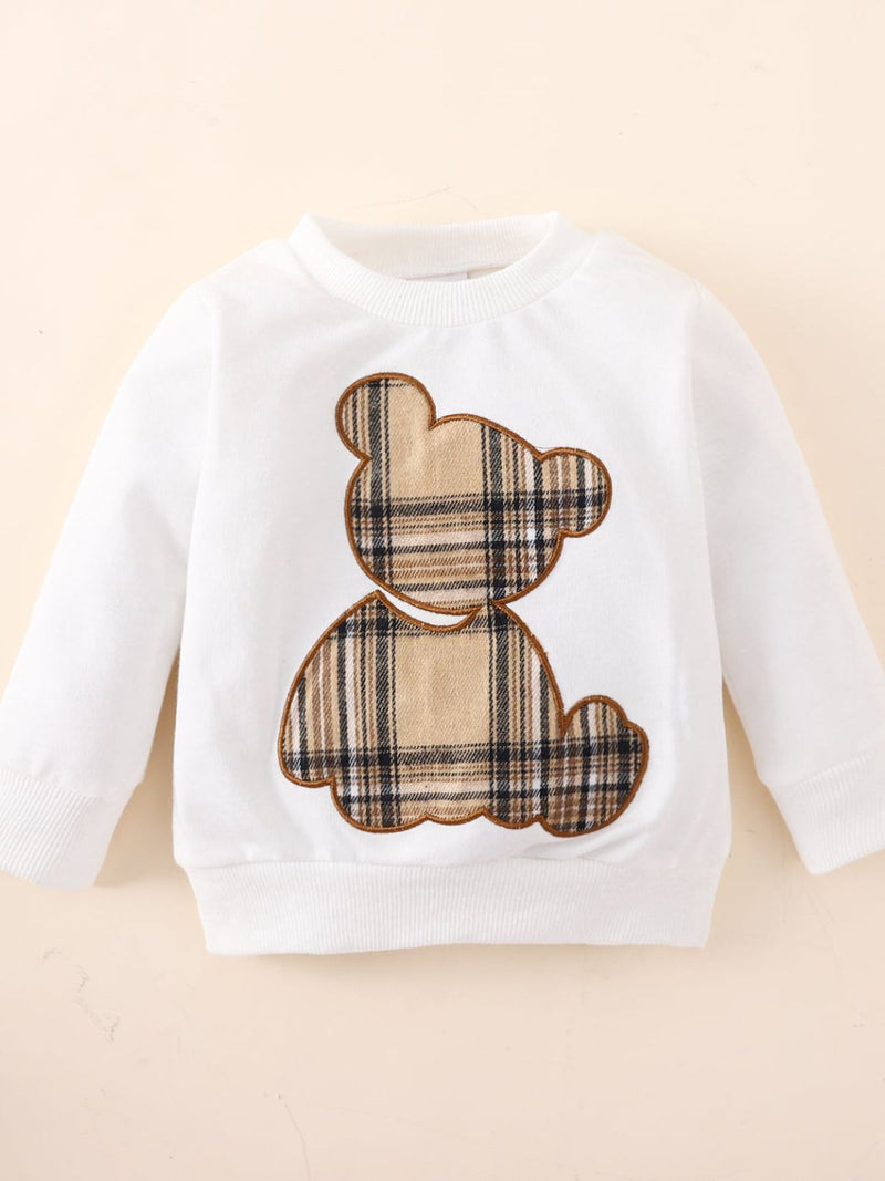 Bundle of Cuteness: Baby Bear Graphic Sweatshirt and Joggers Set at Burkesgarb