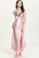 "Luxurious Comfort: Full Size Satin Night Dress at Burkesgarb