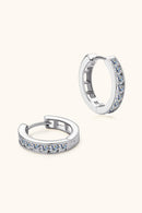 Sparkle with Elegance: Moissanite 925 Sterling Silver Huggie Earrings