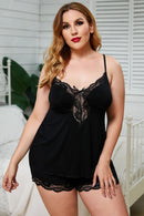 Lace Trim Plus Size Pajamas Set: Comfort and Elegance in Every Sleep