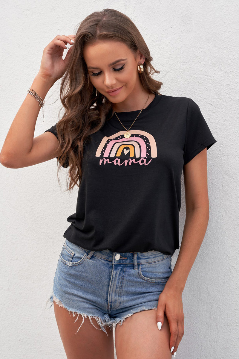 Express Your Style with Burkesgarb Women's Graphic Round Neck Tee Shirt