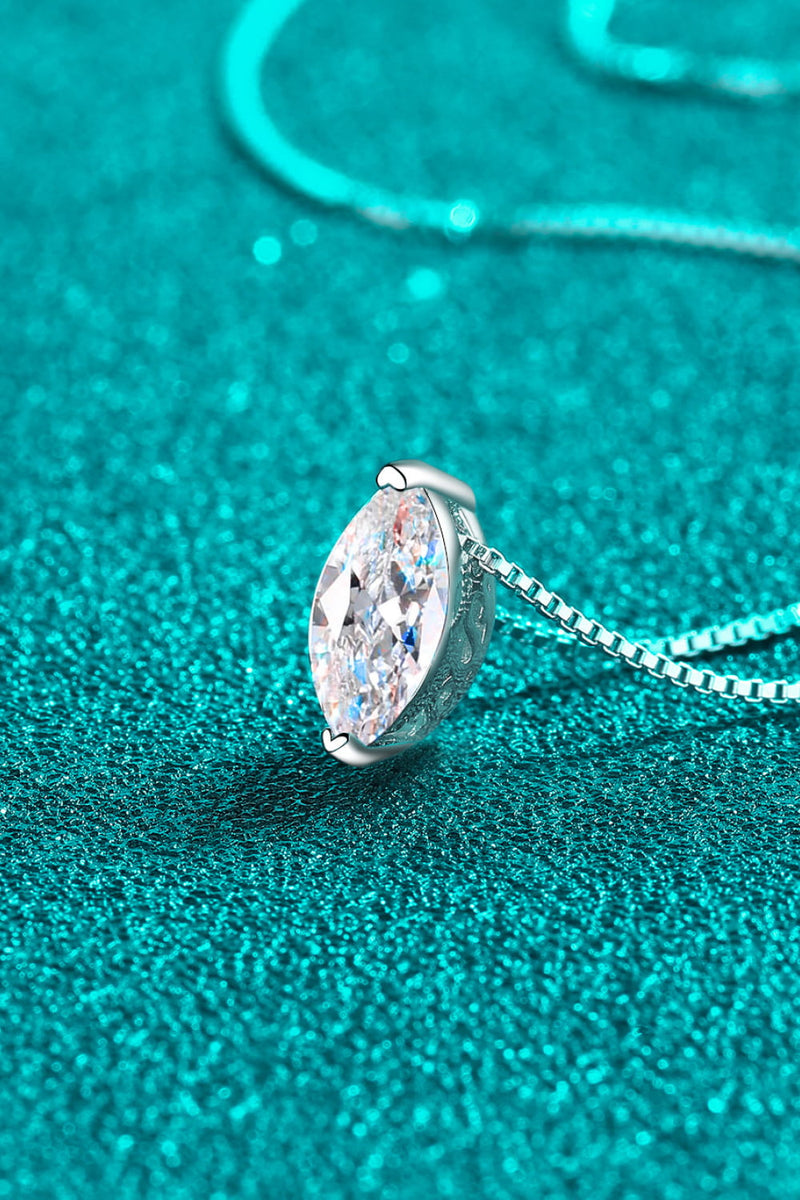 Eternal Brilliance: 1 Carat Moissanite Necklace at Burkesgarb