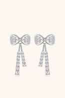 Elegant Sparkle: 1.12 Carat Moissanite Bow Earrings at Burkesgarb