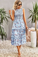 Stylish Sleeveless Floral Design Dress at Burkesgarb - Perfect for Any Occasion