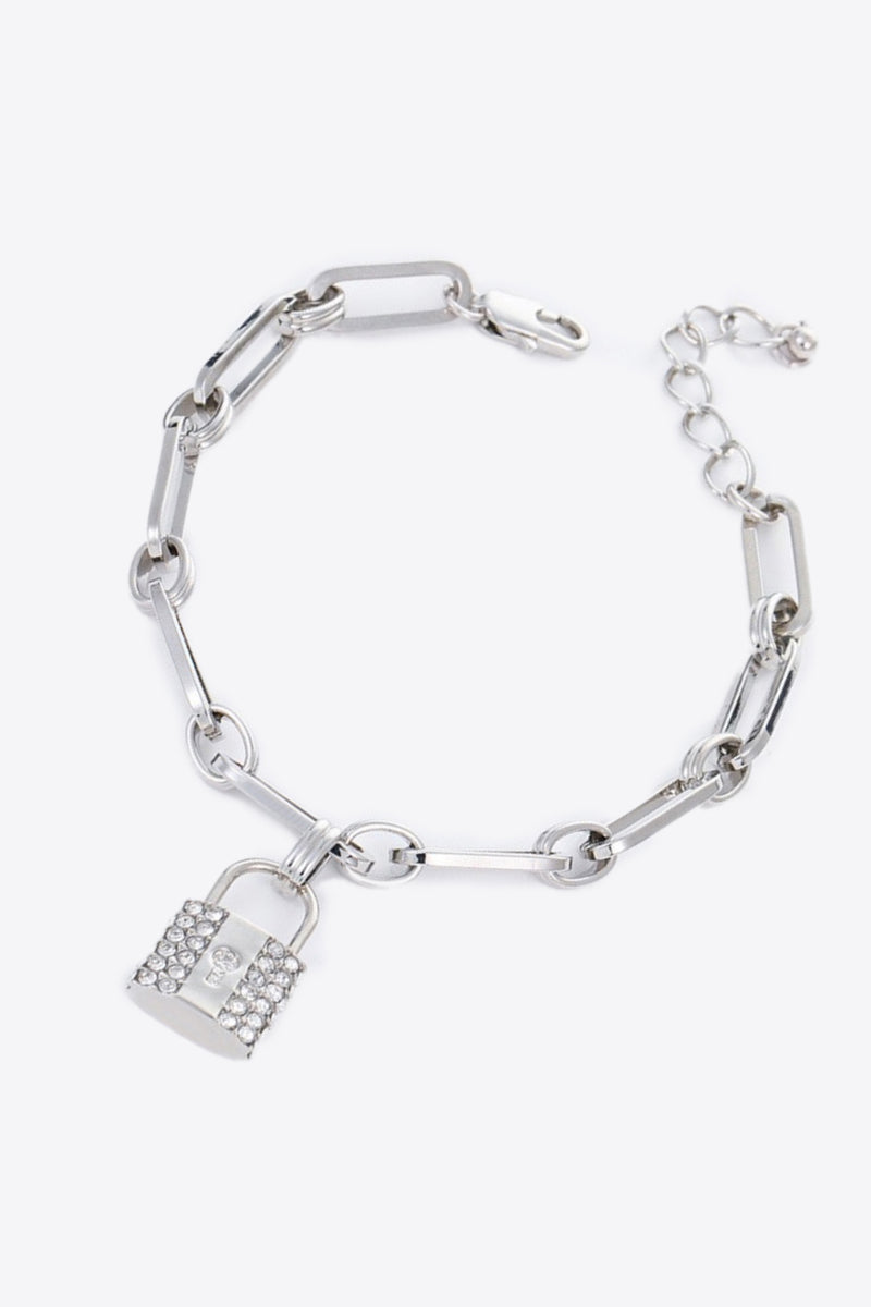 Unlock Your Style with the Lock Charm Chain Bracelet