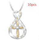 "Symbolic Beauty: Cross Footprint Diamond Pendant by Burkesgarb | Meaningful and Elegant Jewelry"