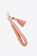 Stay Organized and Stylish: Wristlet Keychain with Tassel by Burkesgarb