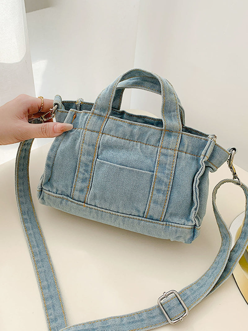 "Classic and Versatile: Denim Shoulder Bag by Burkesgarb | Stylish and Functional Women's Handbag"