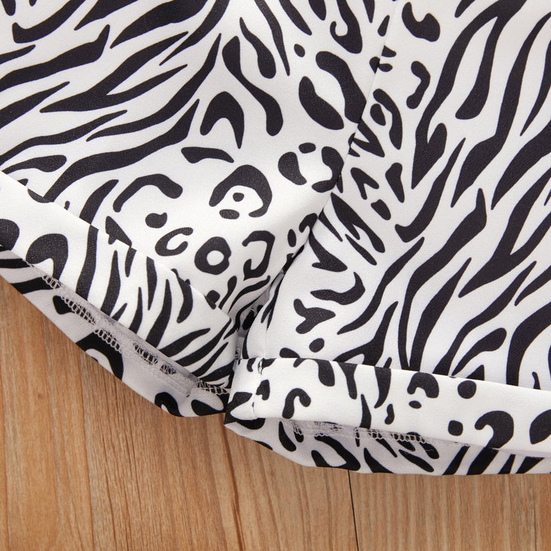 Wild and Stylish: Zebra Design Shirt and Shorts Set at Burkesgarb