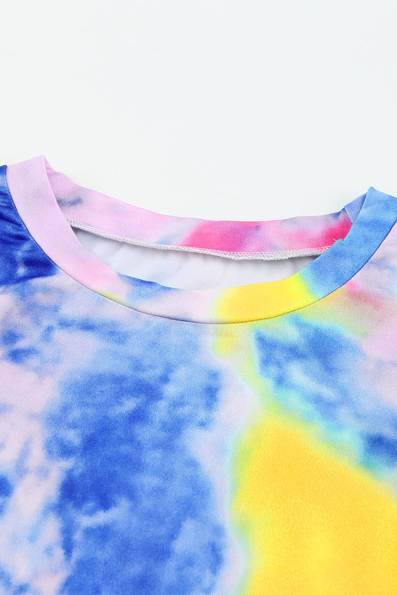 Girls Tie-Dye Twist Front Long Sleeve Top