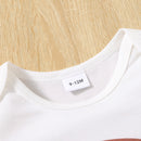 Round Neck Rainbow Shape Bodysuit and Shorts Set