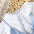 Timeless Elegance: Peter Pan Collar Flounce Sleeve Dress | Burkesgarb