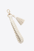 Stay Organized and Stylish: Wristlet Keychain with Tassel by Burkesgarb