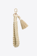 Stay Organized and Stylish: Wristlet Keychain with Tassel by Burkesgarb