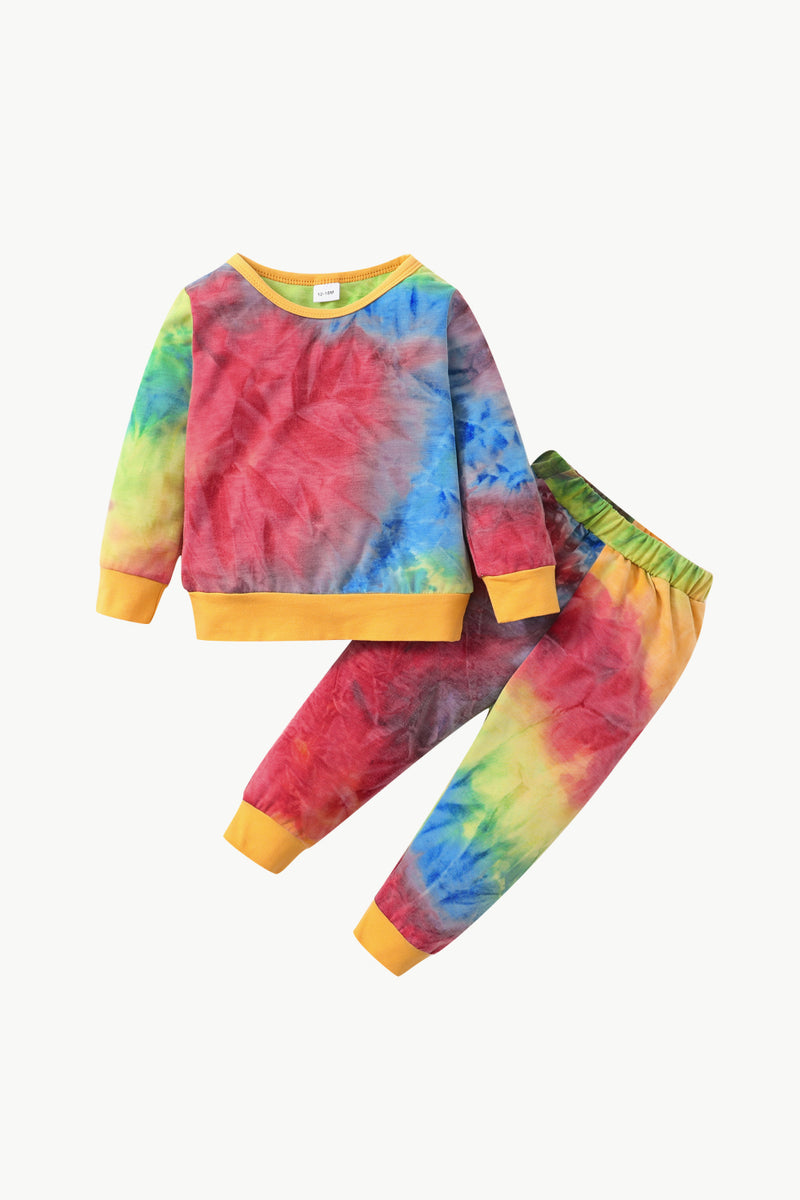 "Shop Trendy Kids Tie-Dye Top and Joggers Set at Burkesgarb | Stylish and Comfortable Outfit for Children