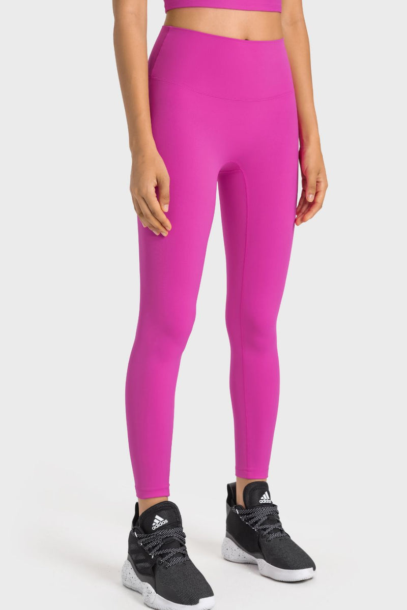 Experience Comfort and Style with High-Rise Wide Waistband Yoga Leggings at Burkesgarb