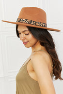 "Wild and Stylish: Leopard Detailed Fedora Hat by Burkesgarb | Trendy and Versatile Women's Accessory"