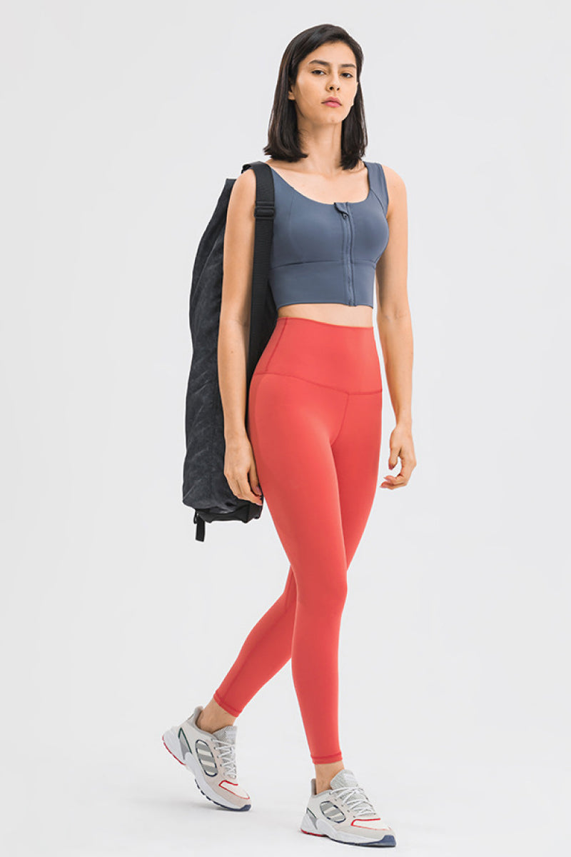 Stay Active and Stylish: Zipper Front Sport Tank Top at Burkesgarb