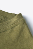 "Classic and Comfortable: Round Neck Short Sleeve Cotton T-Shirt by Burkesgarb | Essential Men's Casual Wear"