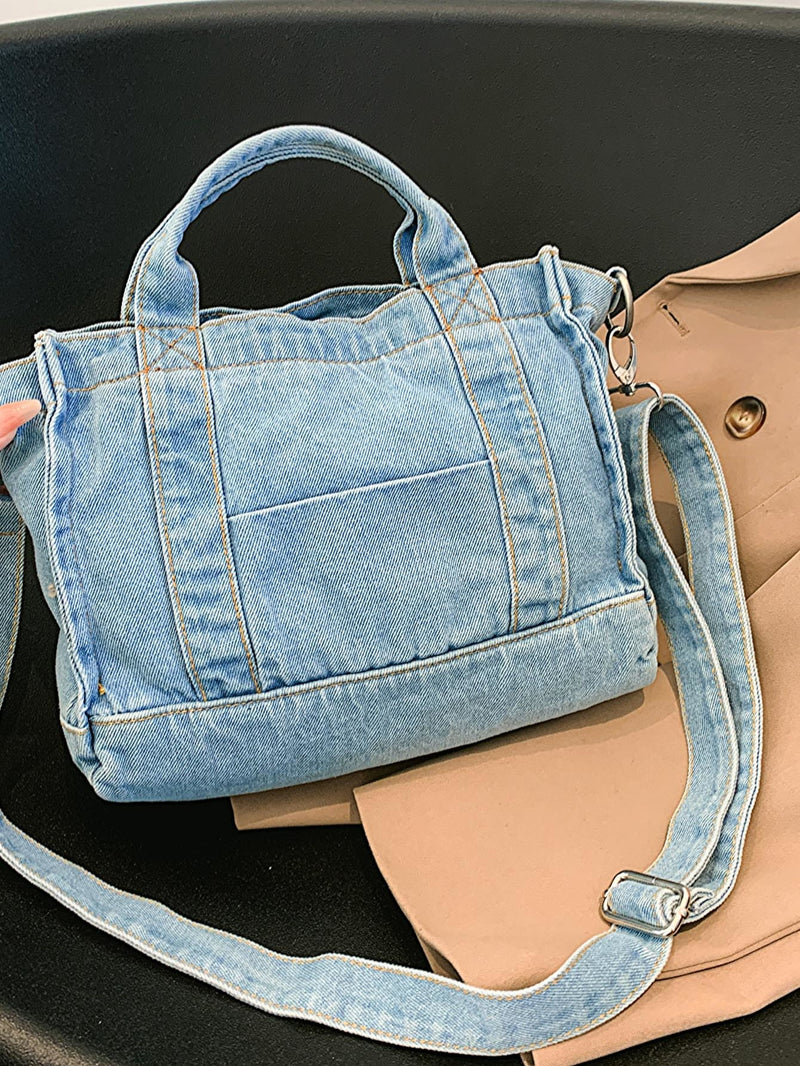 "Classic and Versatile: Denim Shoulder Bag by Burkesgarb | Stylish and Functional Women's Handbag"