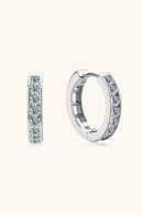 Sparkle with Elegance: Moissanite 925 Sterling Silver Huggie Earrings