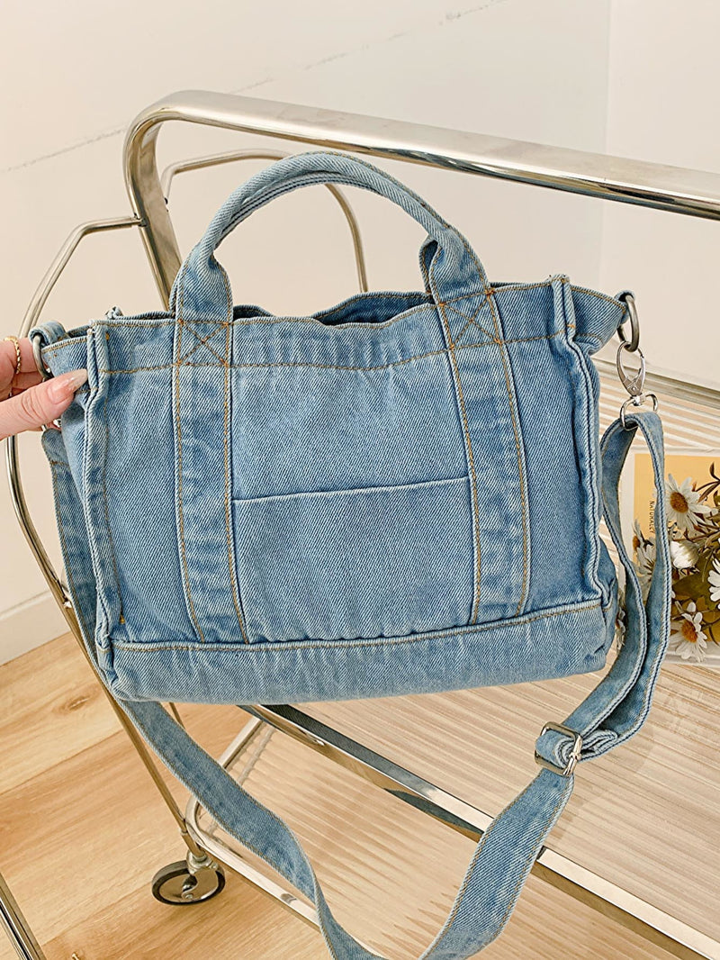 "Classic and Versatile: Denim Shoulder Bag by Burkesgarb | Stylish and Functional Women's Handbag"