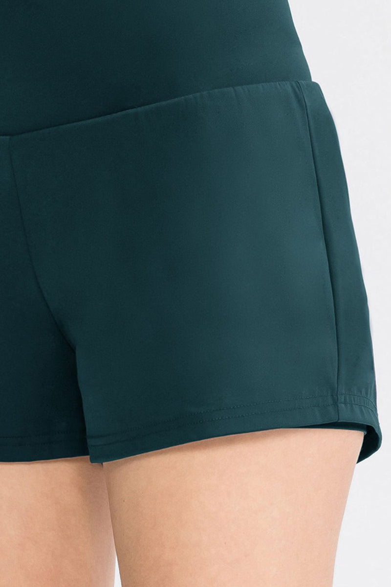 Functional and Stylish: Wide Waistband Sports Shorts with Pockets at Burkesgarb