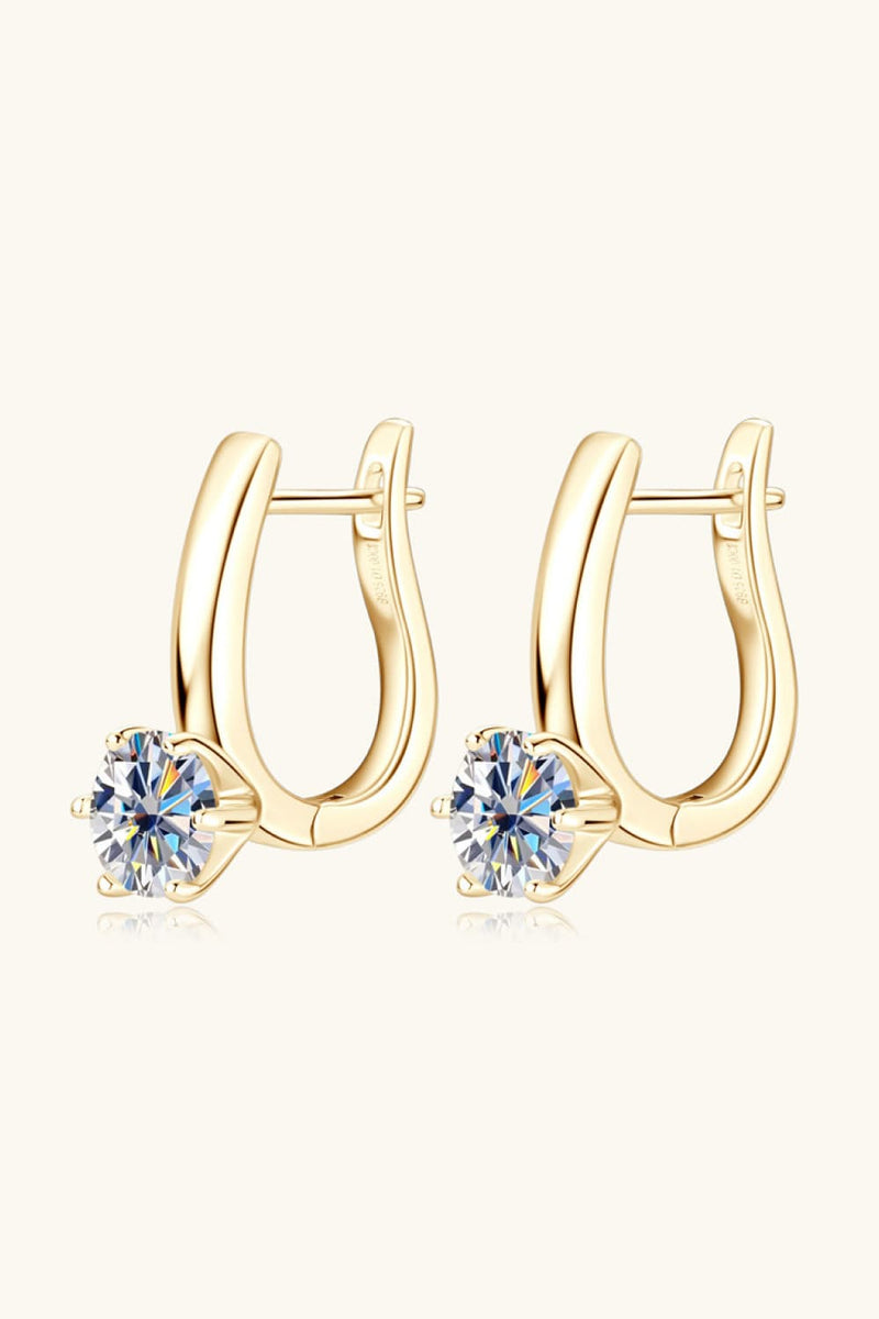 "Burkesgarb Sparkling Brilliance: 2 Carat Moissanite Sterling Silver Earrings"