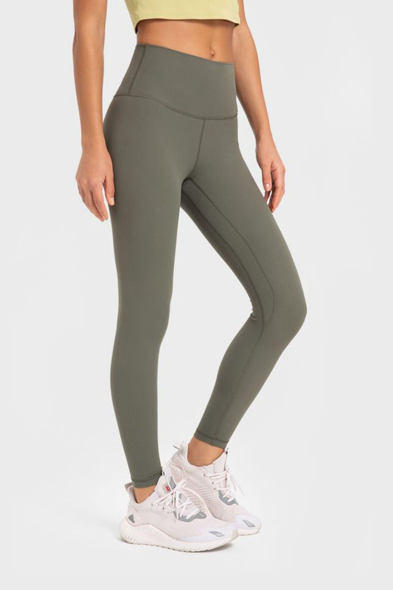 Flexibility and Comfort Meet in Highly Stretchy Wide Waistband Yoga Leggings | Burkesgarb