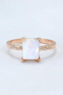 Radiant Elegance: Square Moonstone Ring at Burkesgarb
