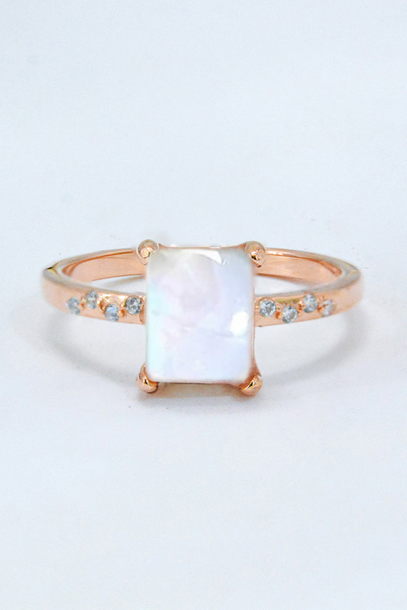 Radiant Elegance: Square Moonstone Ring at Burkesgarb