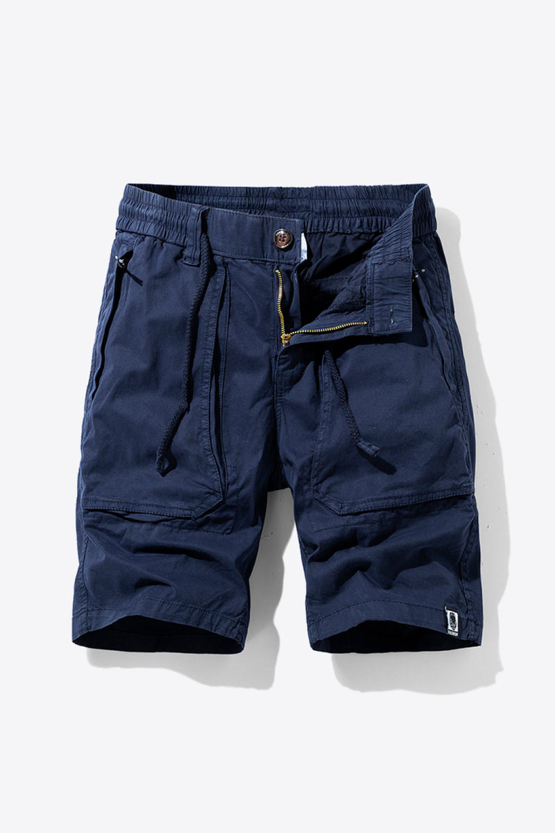 "Casual and Functional: Drawstring Cargo Shorts by Burkesgarb | Trendy and Comfortable Bottoms"