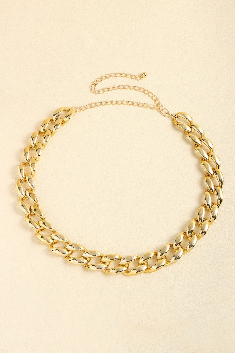 Bold and Trendy: 1" Width Acrylic Curb Chain Belt at Burkesgarb