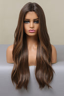 Heat-Safe Glamour: 13*2" Lace Front Synthetic Wig, Long Wave 26" Length, 150% Density