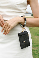 "Stay Stylish and Organized with the Beaded Bracelet Keychain with Wallet by Burkesgarb"