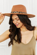 "Wild and Stylish: Leopard Detailed Fedora Hat by Burkesgarb | Trendy and Versatile Women's Accessory"