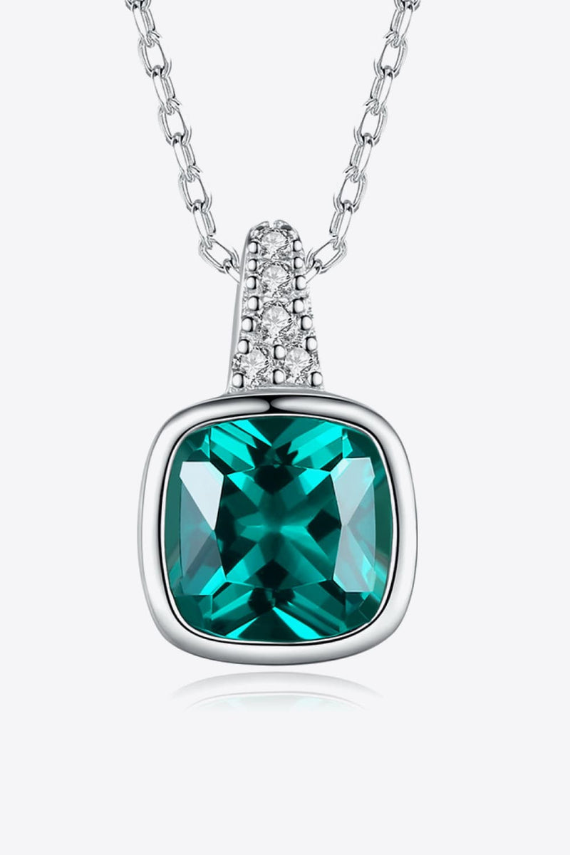 Add a Touch of Glamour with Burkesgarb Zircon Pendant 925 Sterling Silver Necklace