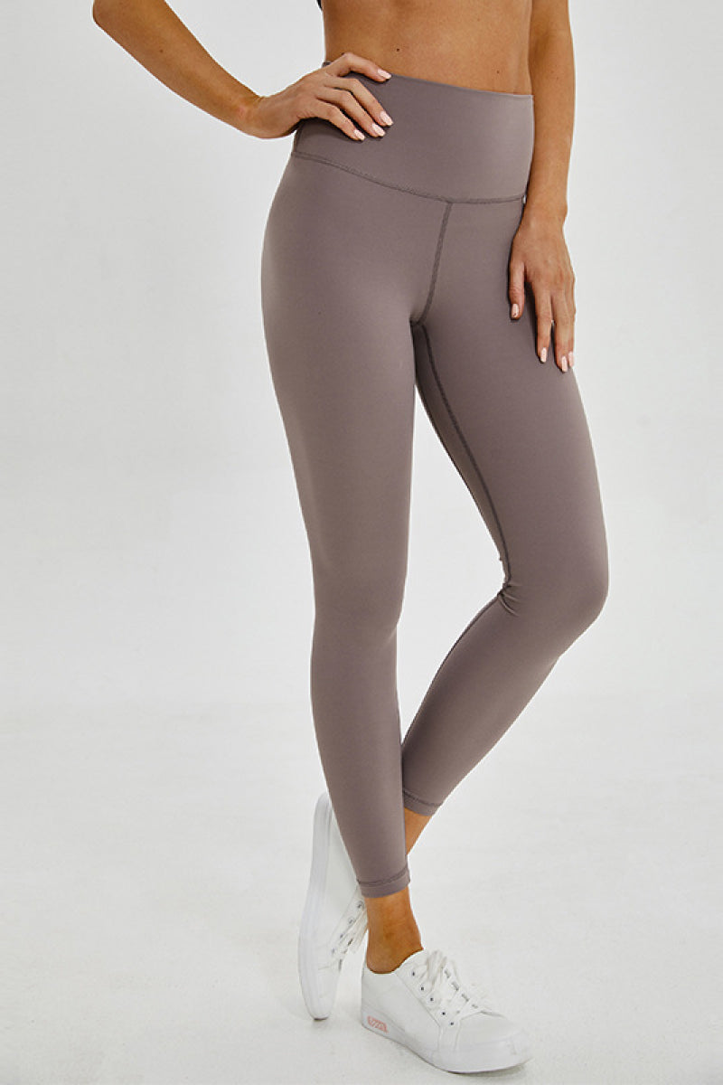 Stay Active in Style with Wide Seamless Band Waist Sports Leggings at Burkesgarb