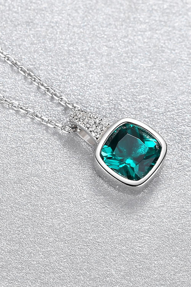 Add a Touch of Glamour with Burkesgarb Zircon Pendant 925 Sterling Silver Necklace